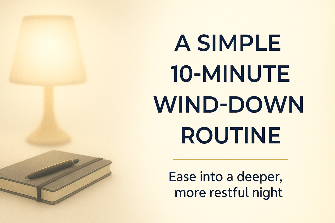 Ashwagandha supplement bottle with gold accents beside calming herbs on a soft cream background, Revora branding.