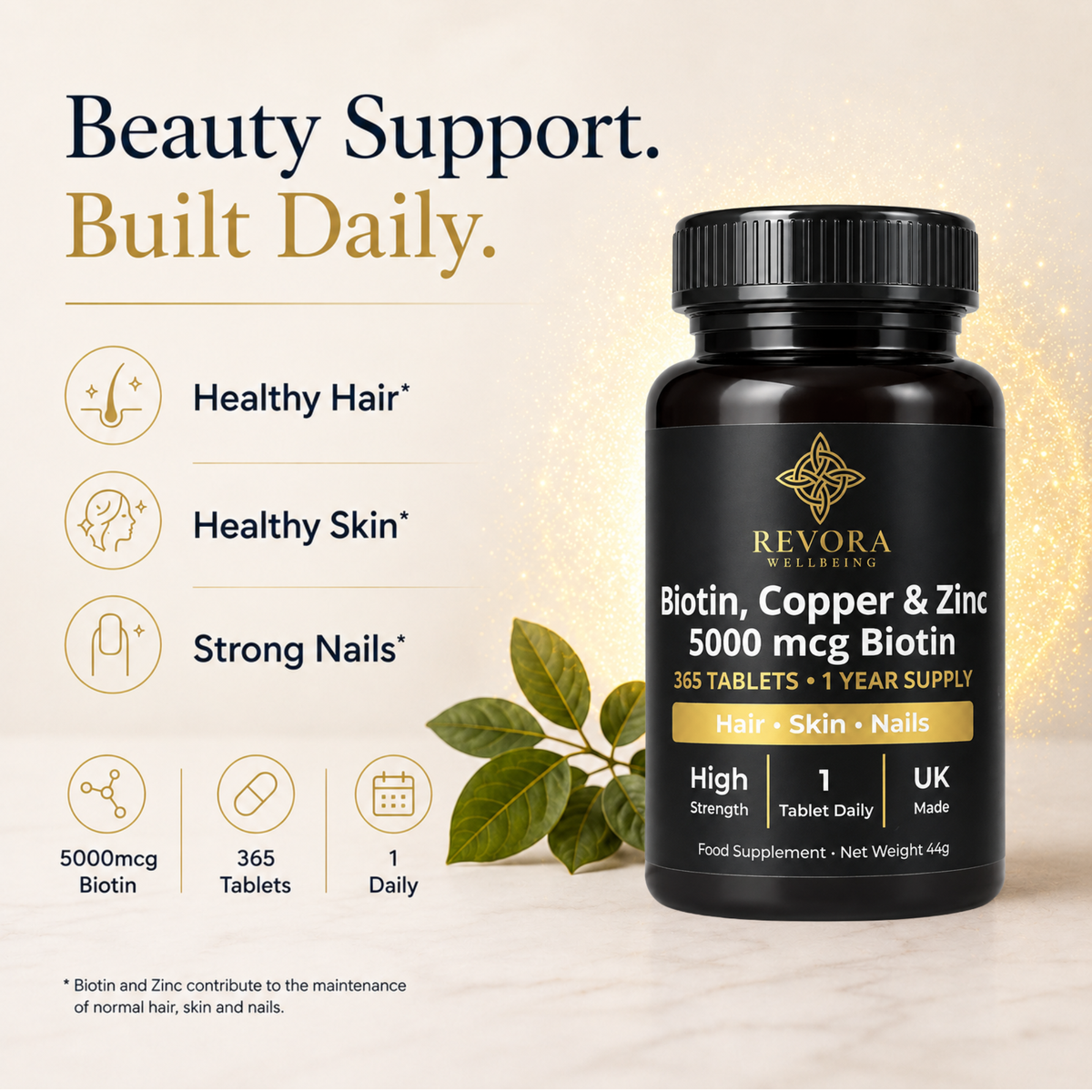 Biotin, Copper & Zinc 5000 mcg