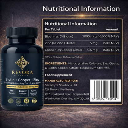 Biotin + Copper + Zinc 5000 mcg