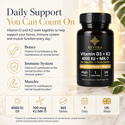 Vitamin D3 + K2 4000 IU (MK-7)