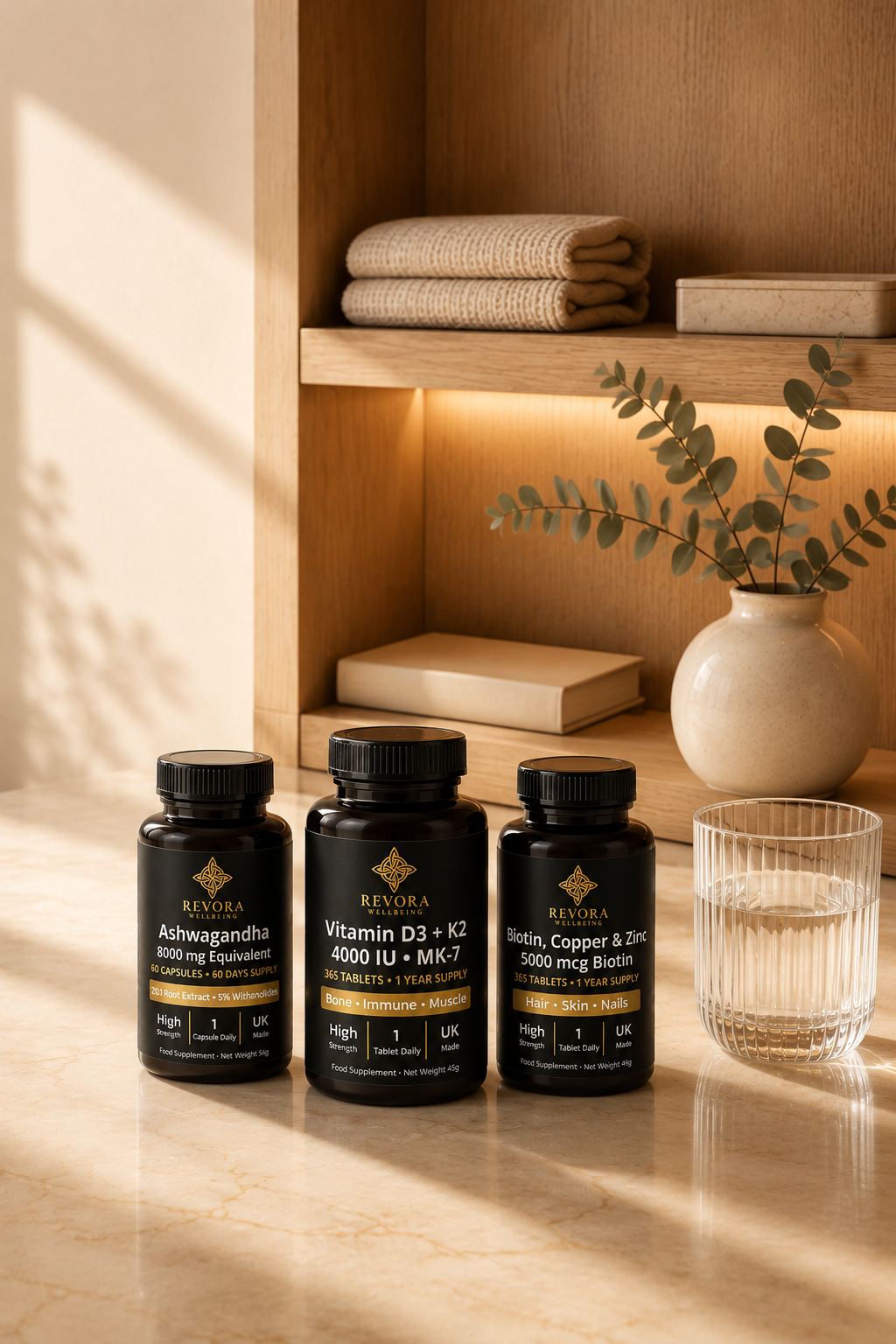 Revora Wellbeing vitamins and supplements